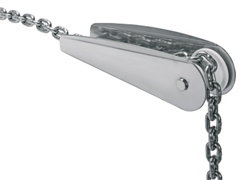 allpa NIRO Ankerbugrolle, A=150mm, B=50mm, C=65mm (festes Modell, bis 7,5kg)