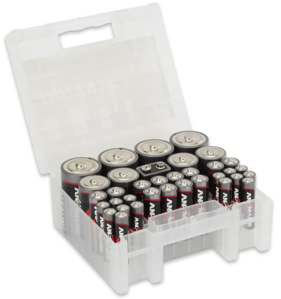 Piles Alcalines Multi-formats AA AA C D 9V Ansmann 1520-0004 Rouges