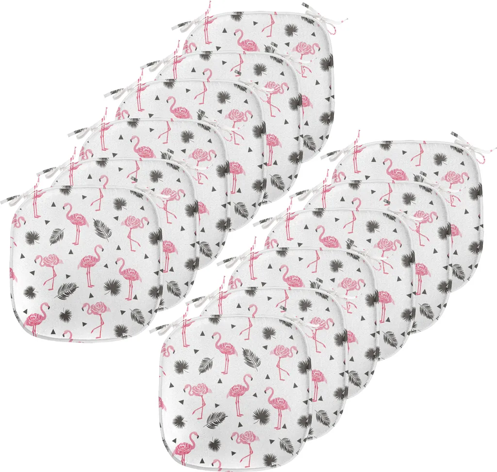 Set 12 Cuscini Sedie Flamingo 40x40 ABAKUHAUS Impermeabile Outdoor