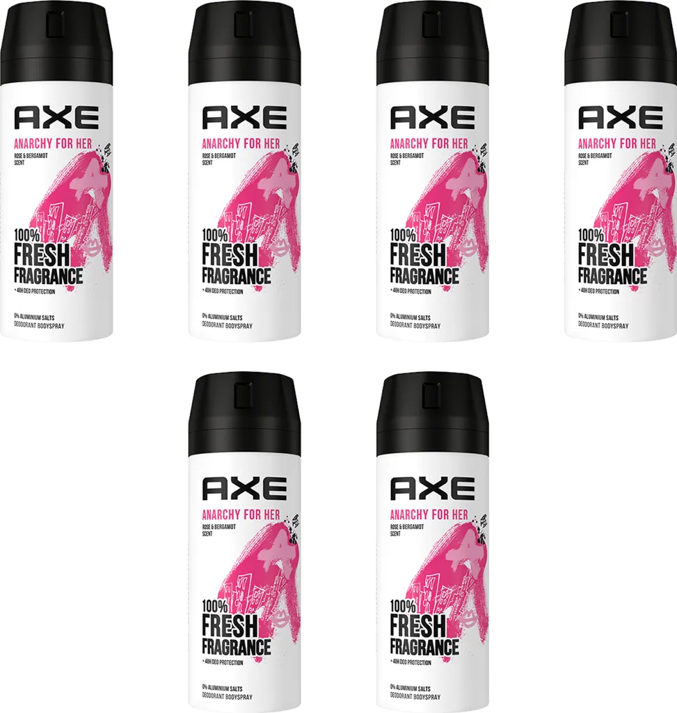 Axe Anarchy pour Elle déodorant spray 150ml pack de 6