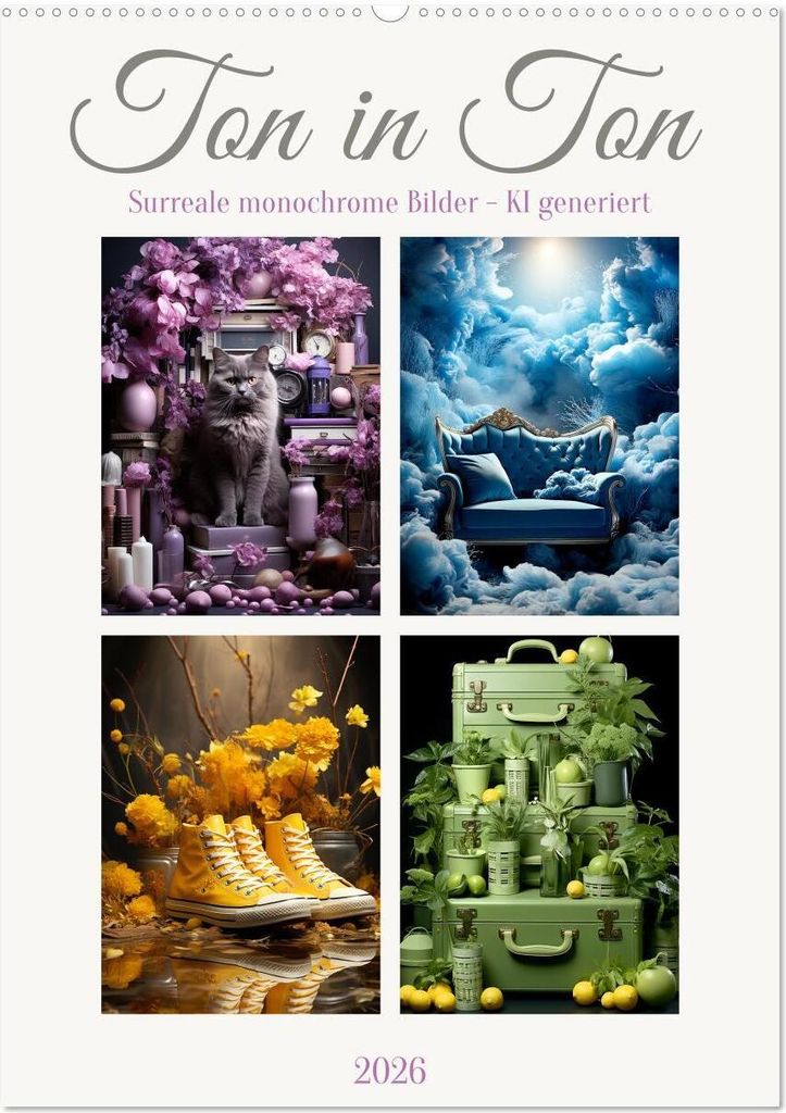 Ton in Ton (Wandkalender 2026 DIN A2 hoch), CALVENDO Monatskalender