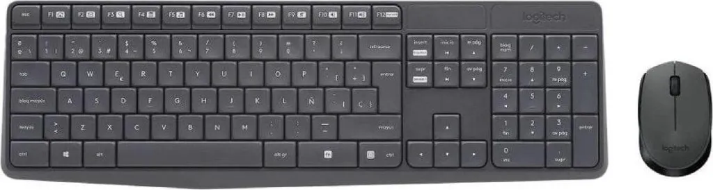 Logitech MK235 Clavier et souris sans fil idéal pour le télétravail