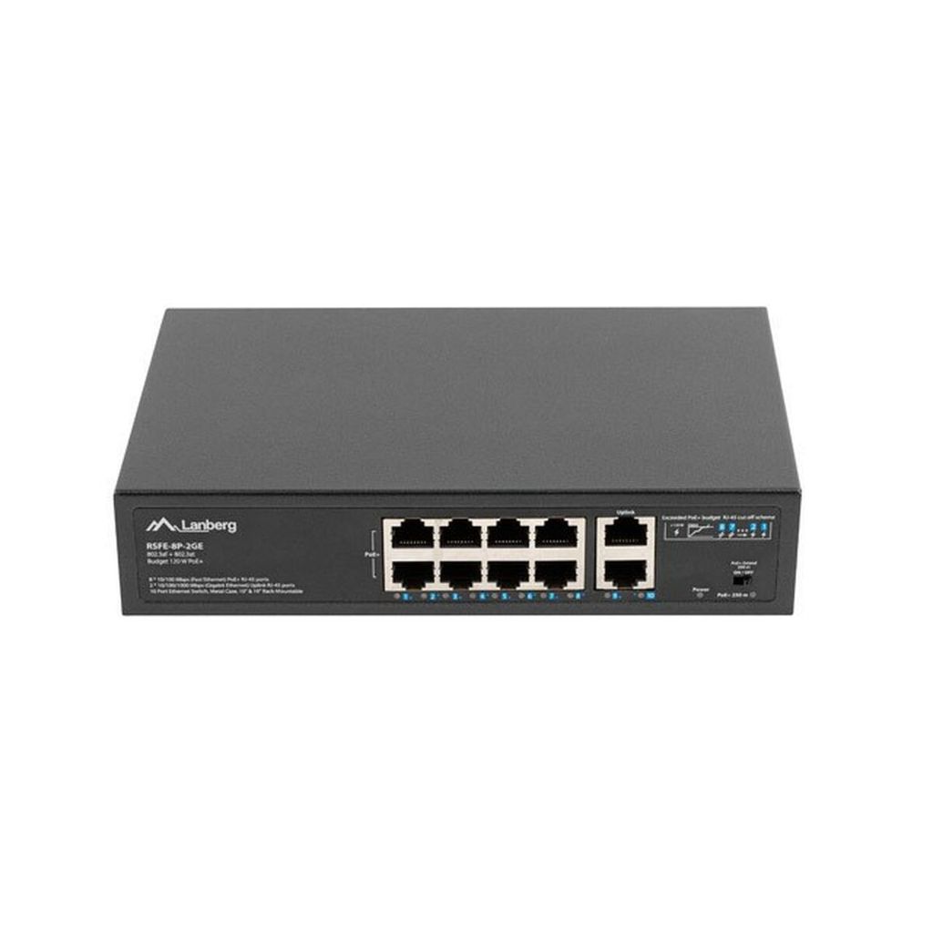 Lanberg Switch PoE+ Rack 10 /19   RSFE-8P-2GE-120 Produktbild 