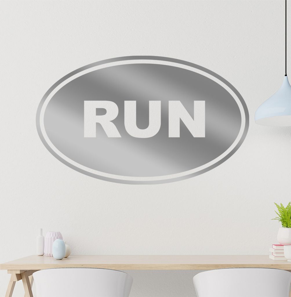 run Wandtattoo in 6 Größen - Wandaufkleber Wall Sticker - Dekoration, Küche, Wohnzimmer, Schlafzimmer, Badezimmer
