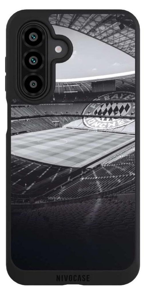 NIVOCASE Handyhülle für Samsung Galaxy A17 5G Hülle NIVOpure Case Schwarz FC Bayern München FCB Stadion