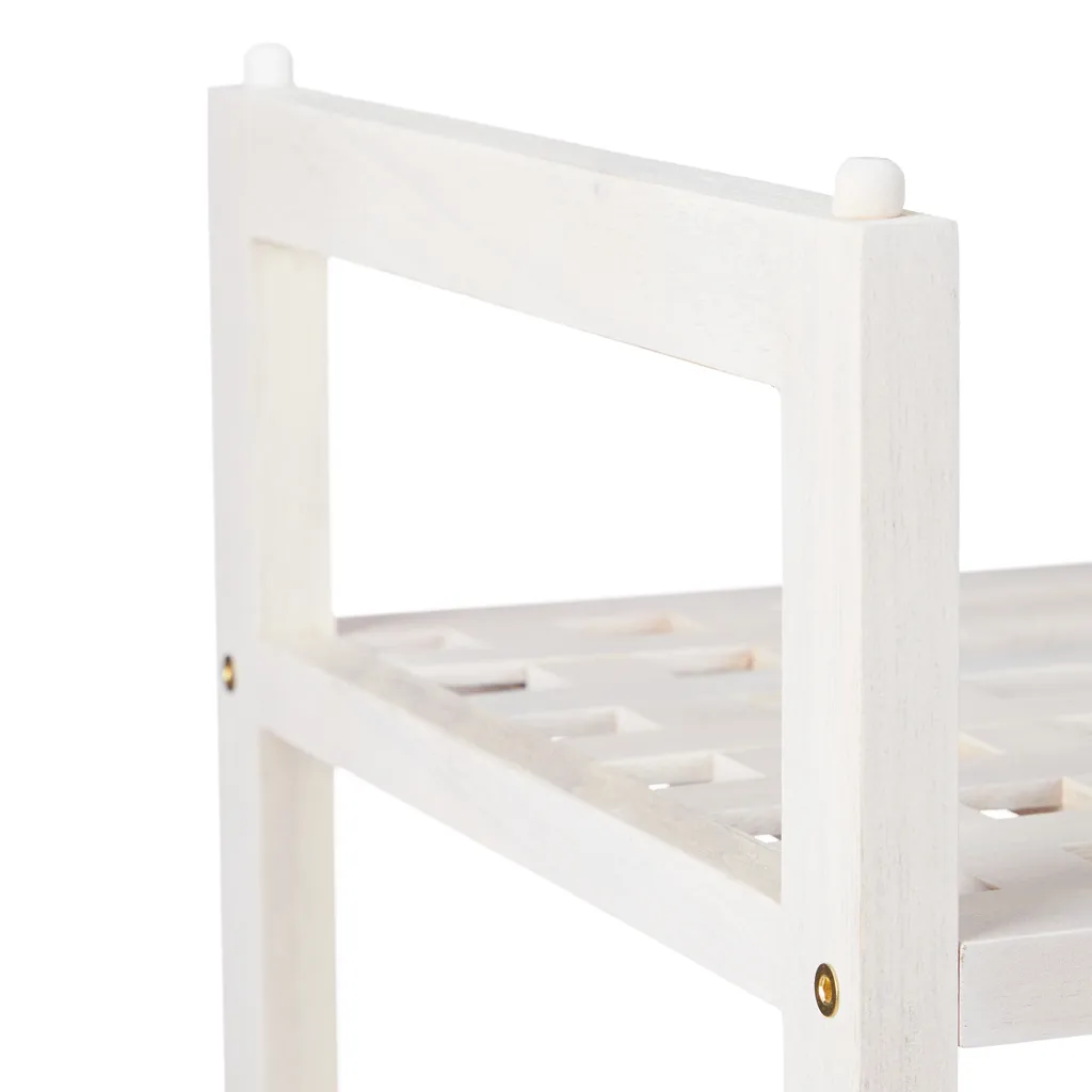Relaxdays Étagère à chaussures empilable blanche - Rangement modulable - 9