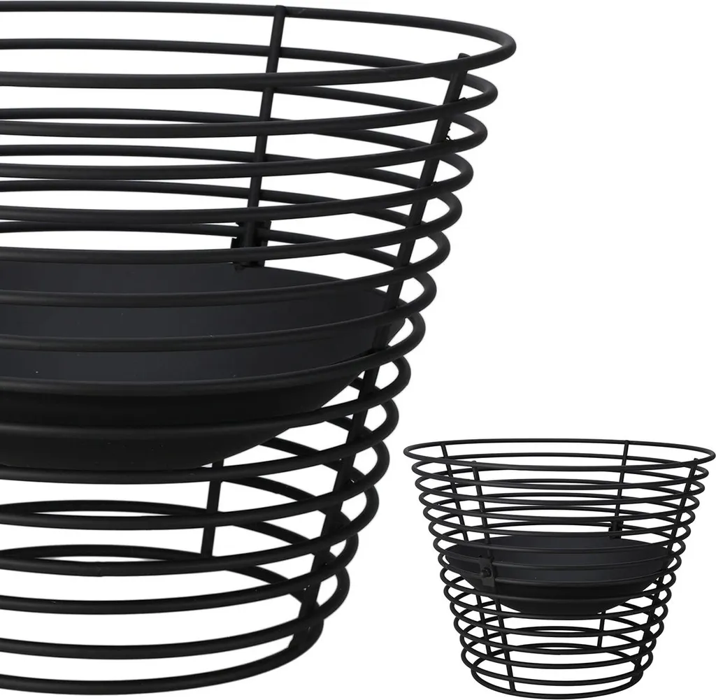 Cheminée de jardin en métal robuste Ø 53 cm avec structure stable noire