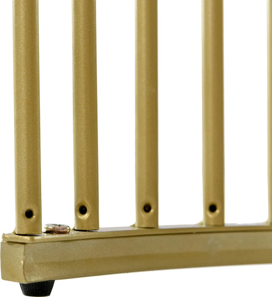 Table d'appoint ronde avec structure métal doré et plateau blanc pur - 8