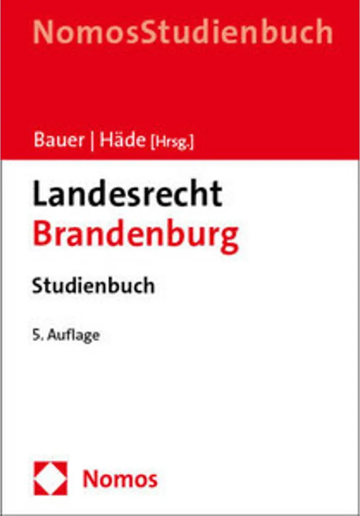 Landesrecht Brandenburg Studienbuch : Guide complet du droit régional