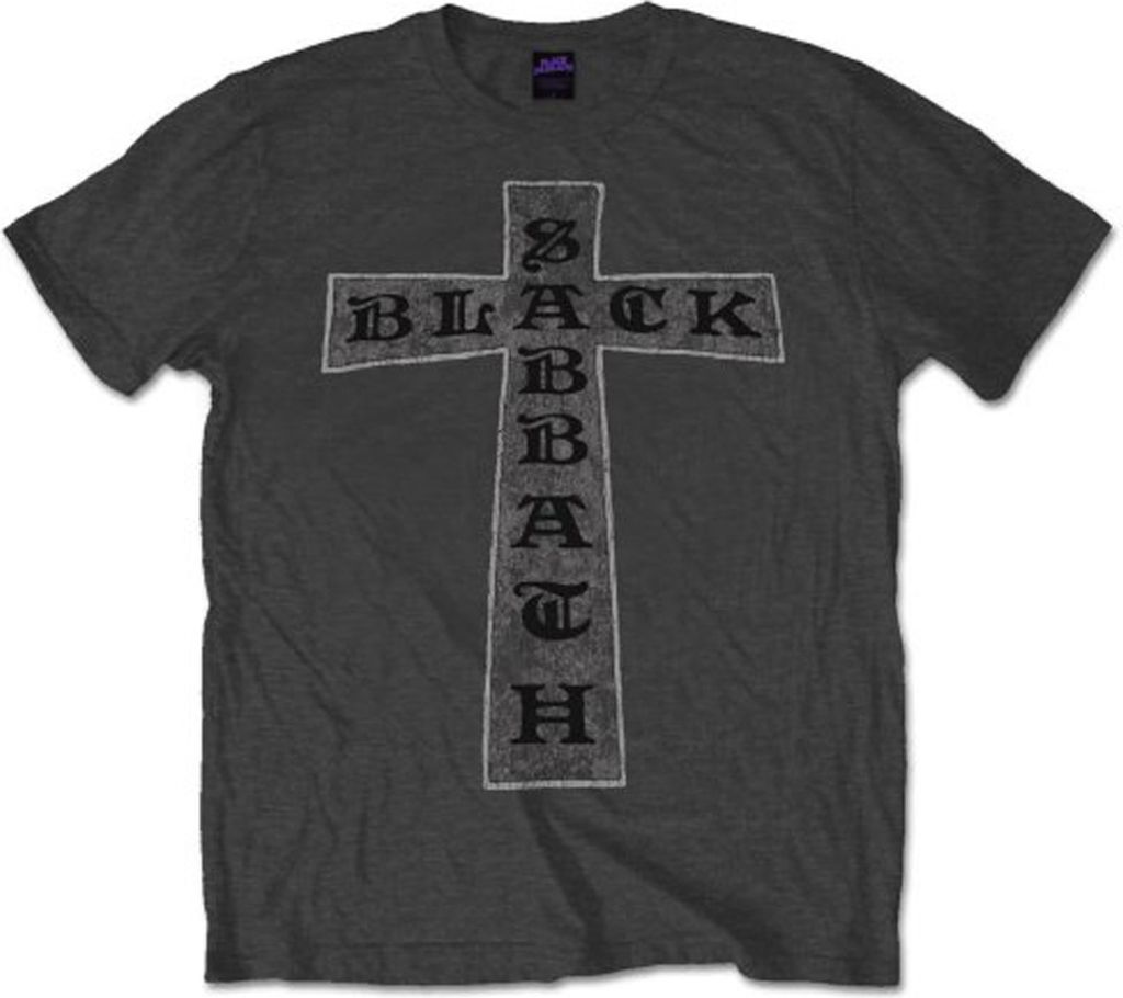 Black Sabbath Cross Charcoal Grey L T-Shirt