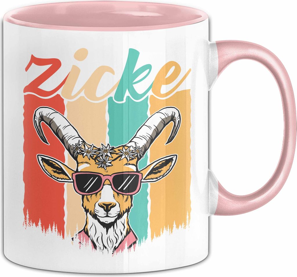 Zicke Tasse Geschenk Retro Vintage Ziege Landwirt Produktbild 