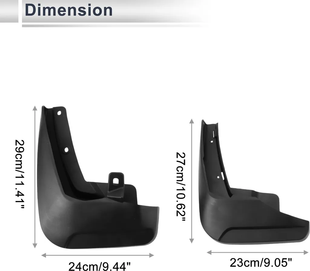 Bavettes Audi E-Tron 2019-2022 en ABS Haute Résistance Noires 4pcs