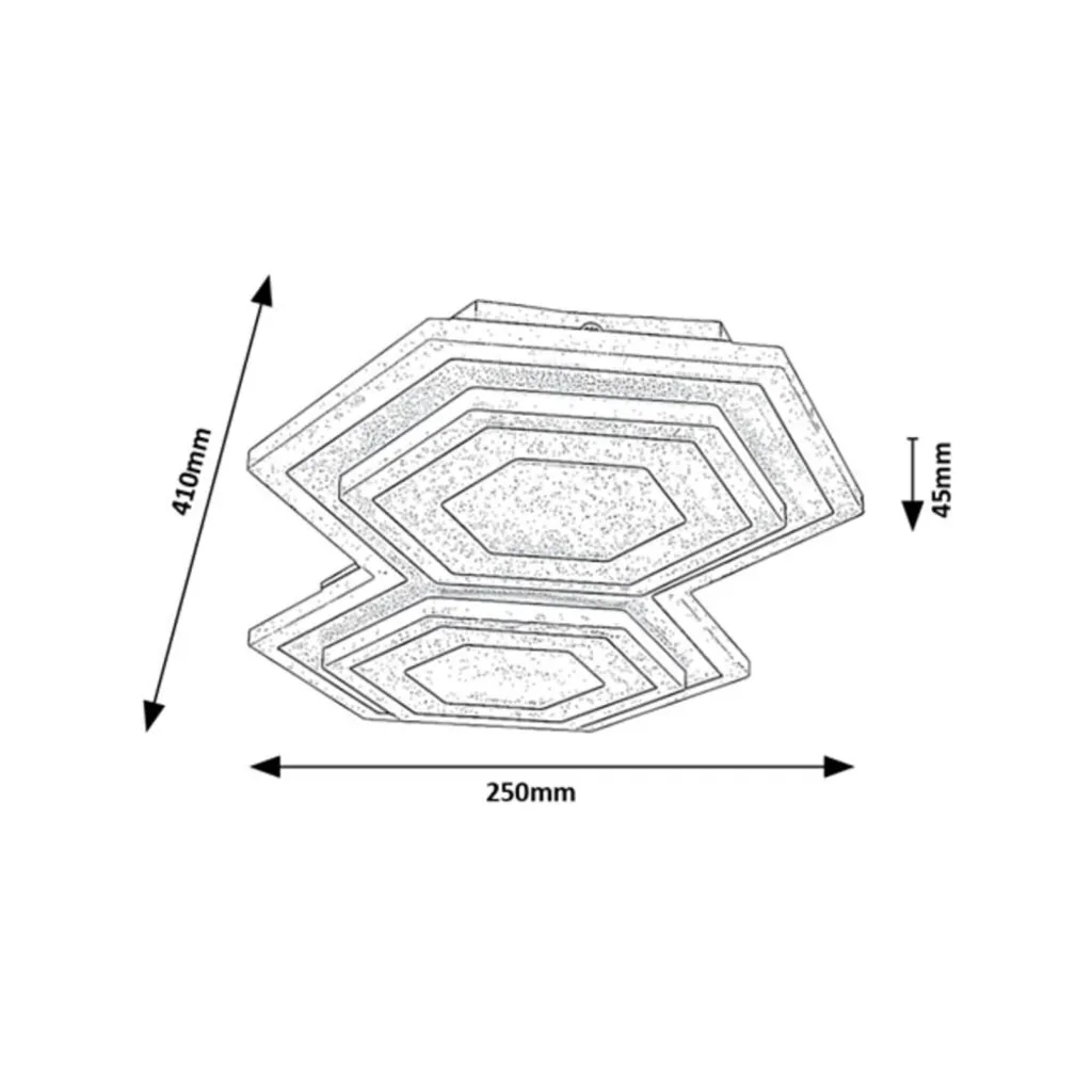 Éclairage Salon Plafonnier LED 43cm Teinte Variable Noir et Blanc - 7