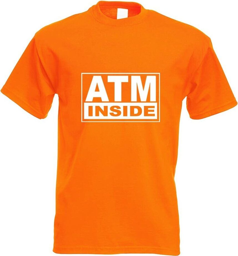 Kiwistar - T-Shirt - orange - ATM Inside Motiv Bedruckt Funshirt Design Print - mit Motiv Bedruckt - Funshirt Design - Sport - Freizeit - Herren - XXL