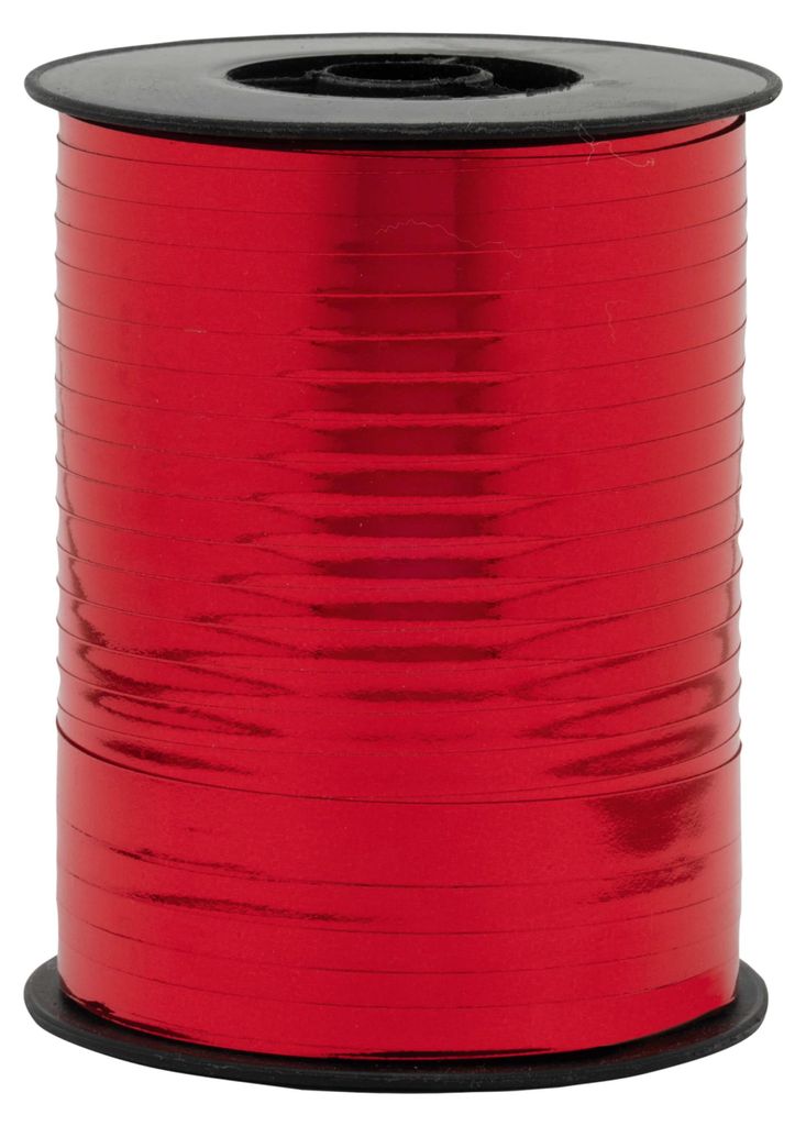 Geschenkband Polyband 10mm/250m Metallic  Rot Produktbild 