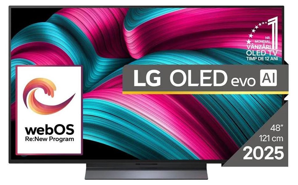 LG OLED evo AI OLED48C51LA, 121,9 cm (48"), 3840 x 2160 Pixel, OLED evo, Smart-TV, WLAN, Schwarz