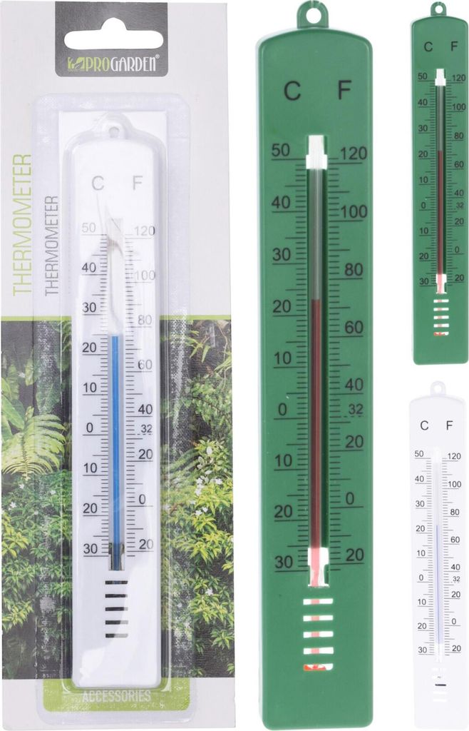 6 Wandthermometer in verschiedenen Farben