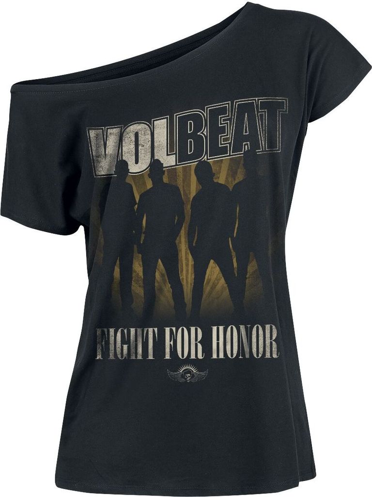 Volbeat T-Shirt Damen Fight For Honor schwarz Band-Merch, Bands 100% Baumwolle S