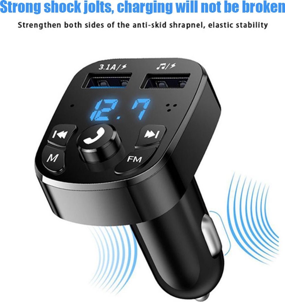 Auto Bluetooth FM Transmitter, Blaue Umgebende Leuchte Produktbild 9