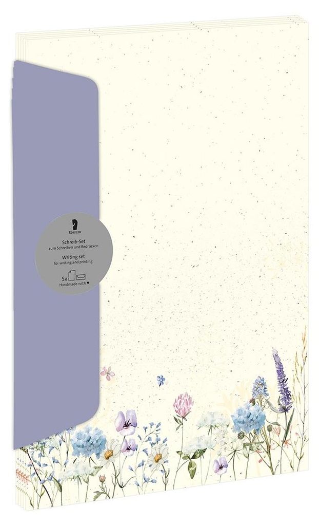 RÖSSLER Briefpapier Set Valerie 5 Blatt DIN A4 Produktbild 