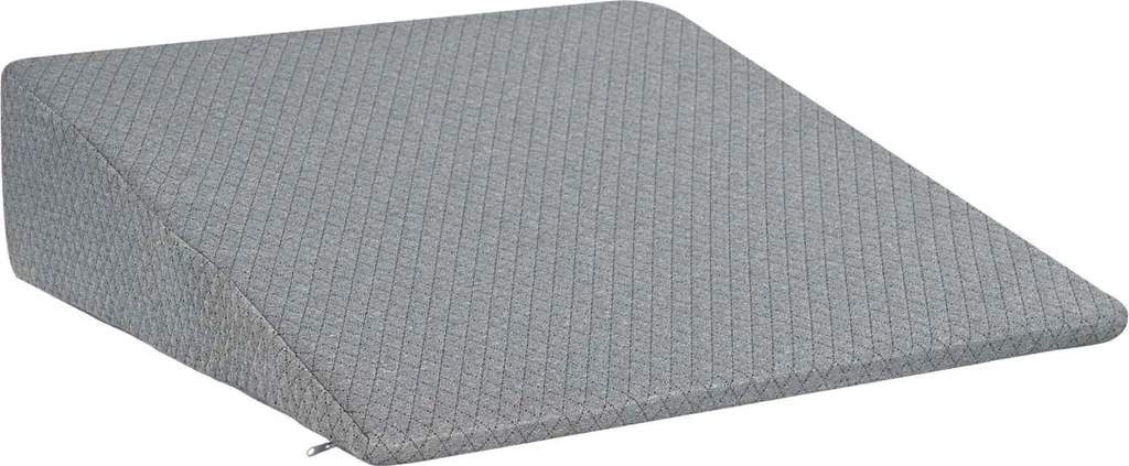 Oreiller cunéiforme gris vidaXL contre mal de dos et reflux acide