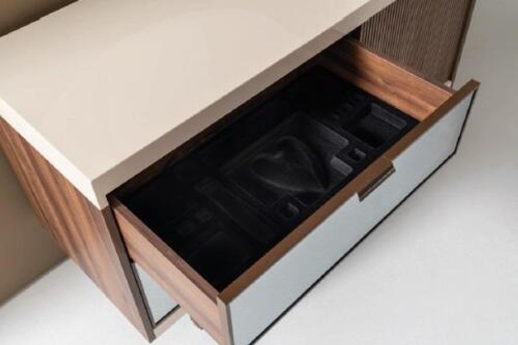 Schlafzimmer Nachttisch Konsolen Beistelltische Style Modern Beige Holz