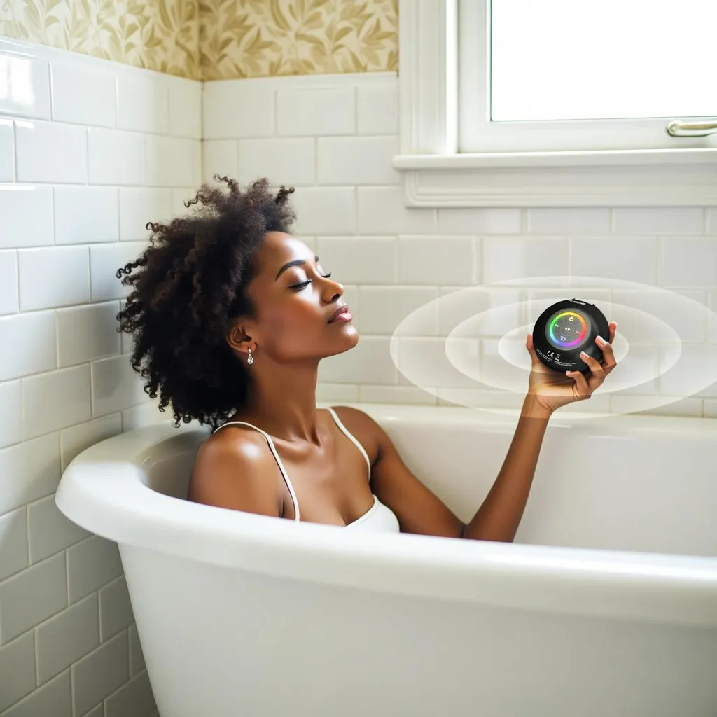 Mini Enceinte Bluetooth pour Douche : Son Puissant et Fixation Facile
