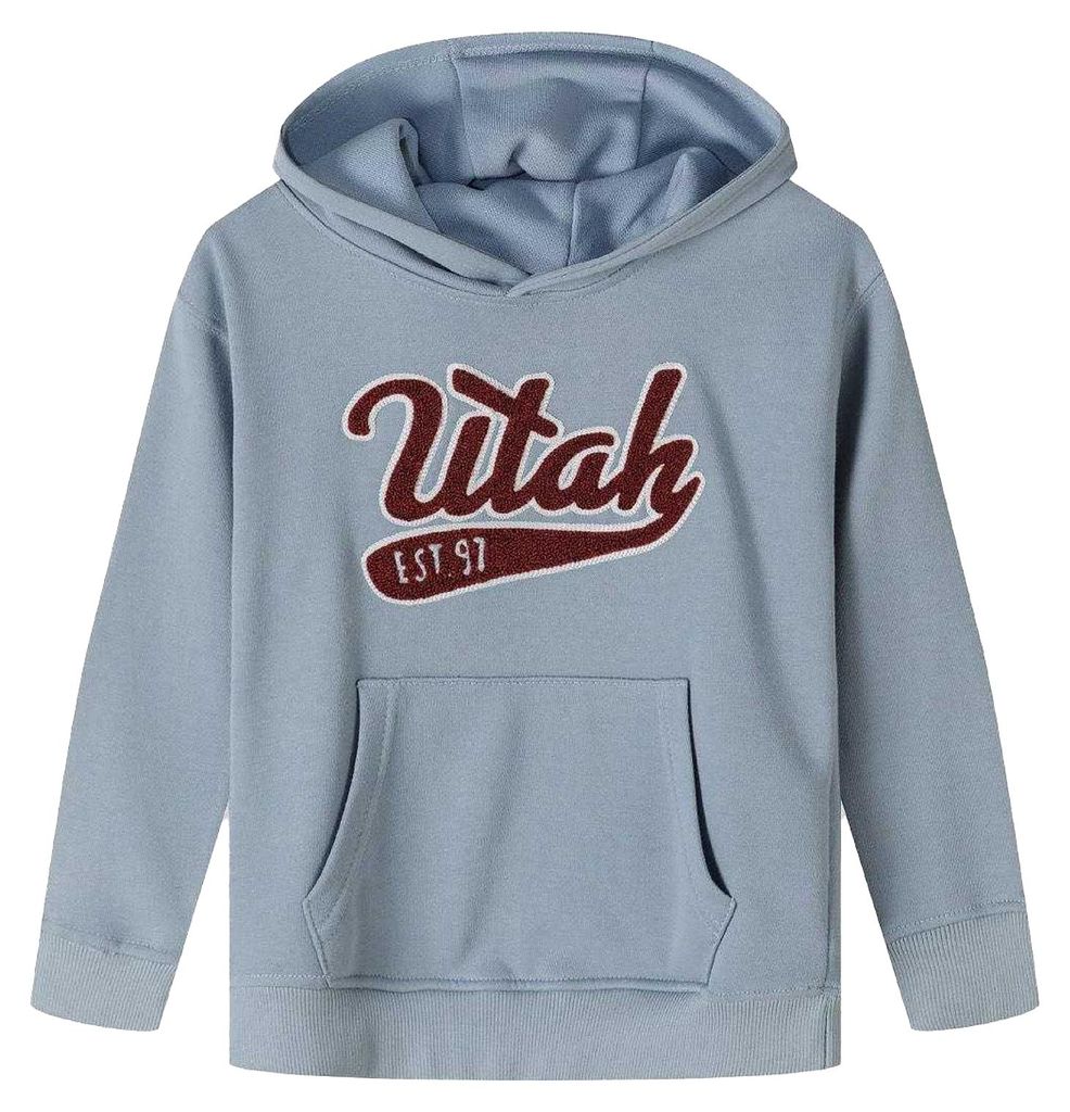 Minoti - Kapuzenpullover für Jungen, Kängurutasche, Übergroß MN694 (152-158) (Blau)