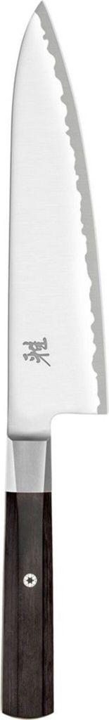 A close-up studio shot of a chef's knife.