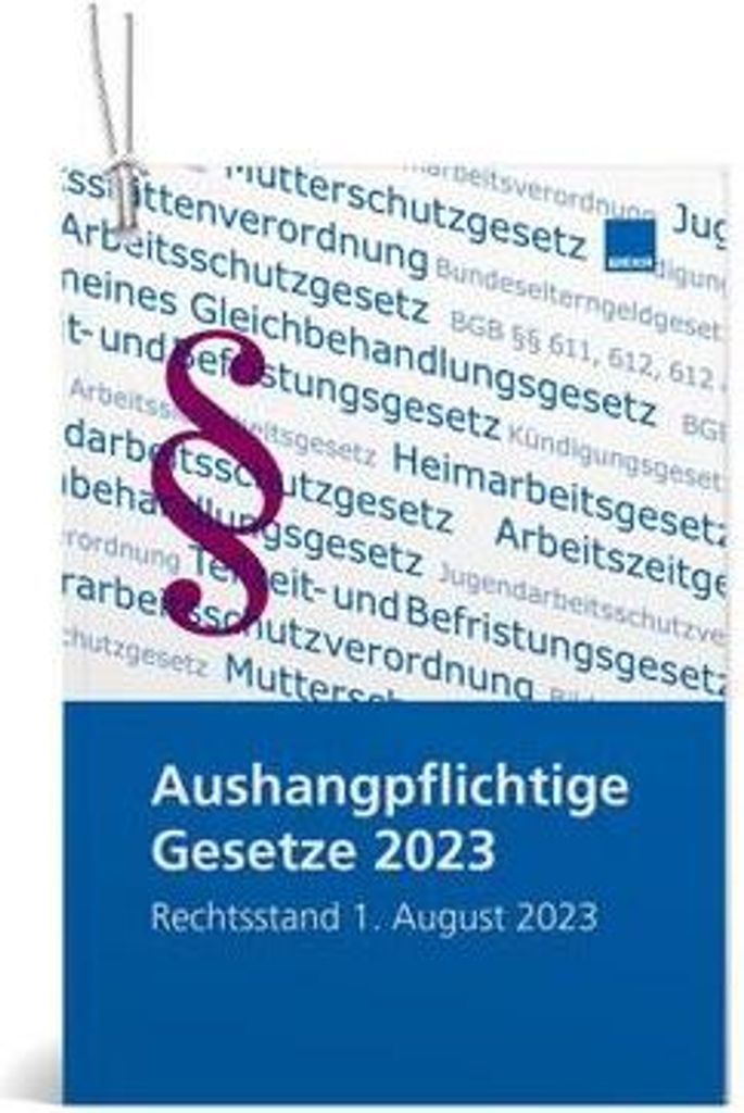 Aushangpflichtige Gesetze 2023