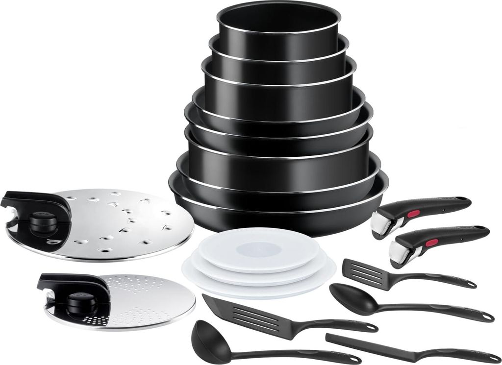 Tefal Ingenio Easy On 20-teiliges Kochgeschirr Set für platzsparendes Kochen
