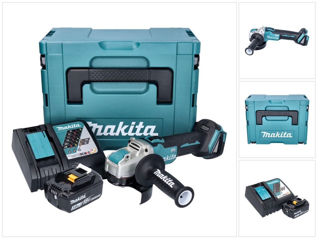 Makita DGA 521 RF1X1J akumulatorowa szlifierka kątowa 18 V Zdjęcie produktu 