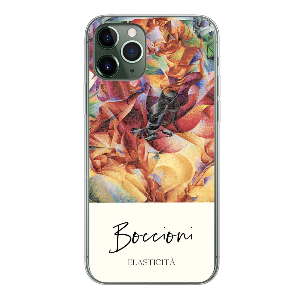 MuchoWow Handyhülle Schutzhülle Hülle für iPhone 11 Pro Kunst - Umberto Boccioni - Elasticità Silikon Softcase Handy Hülle - Handy