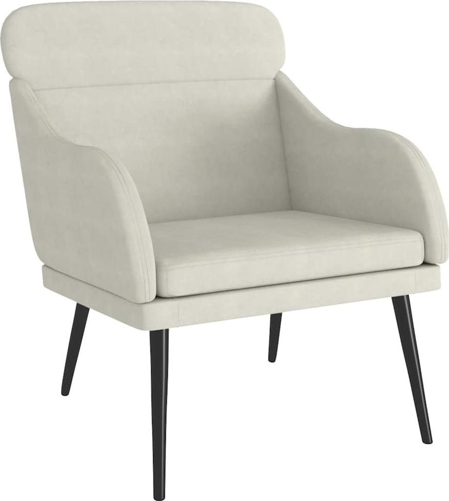 vidaXL Sessel Creme 63x76x80 cm Samt