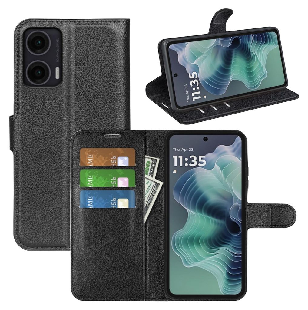 Pre Motorola Moto G35 5G Leatherette Book Wallet Smart obal Obrázok produktu 