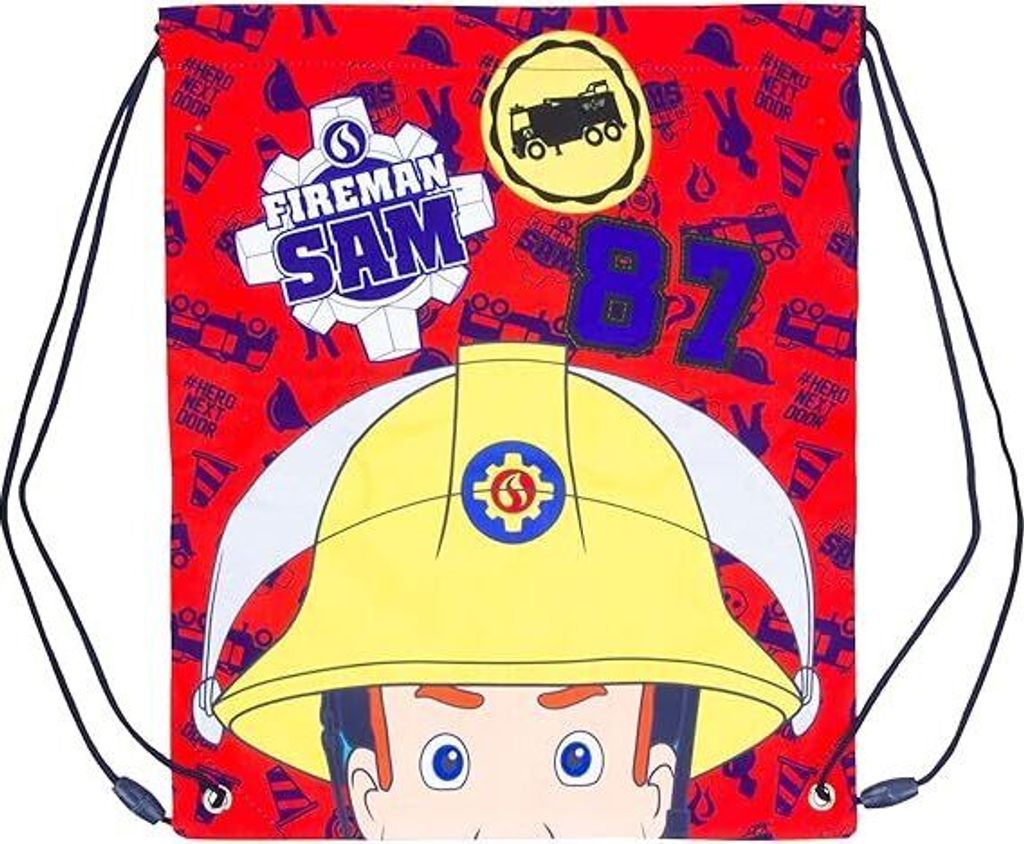 Fireman Sam Turnbeutel mit Bildmotiv,40x33 cm