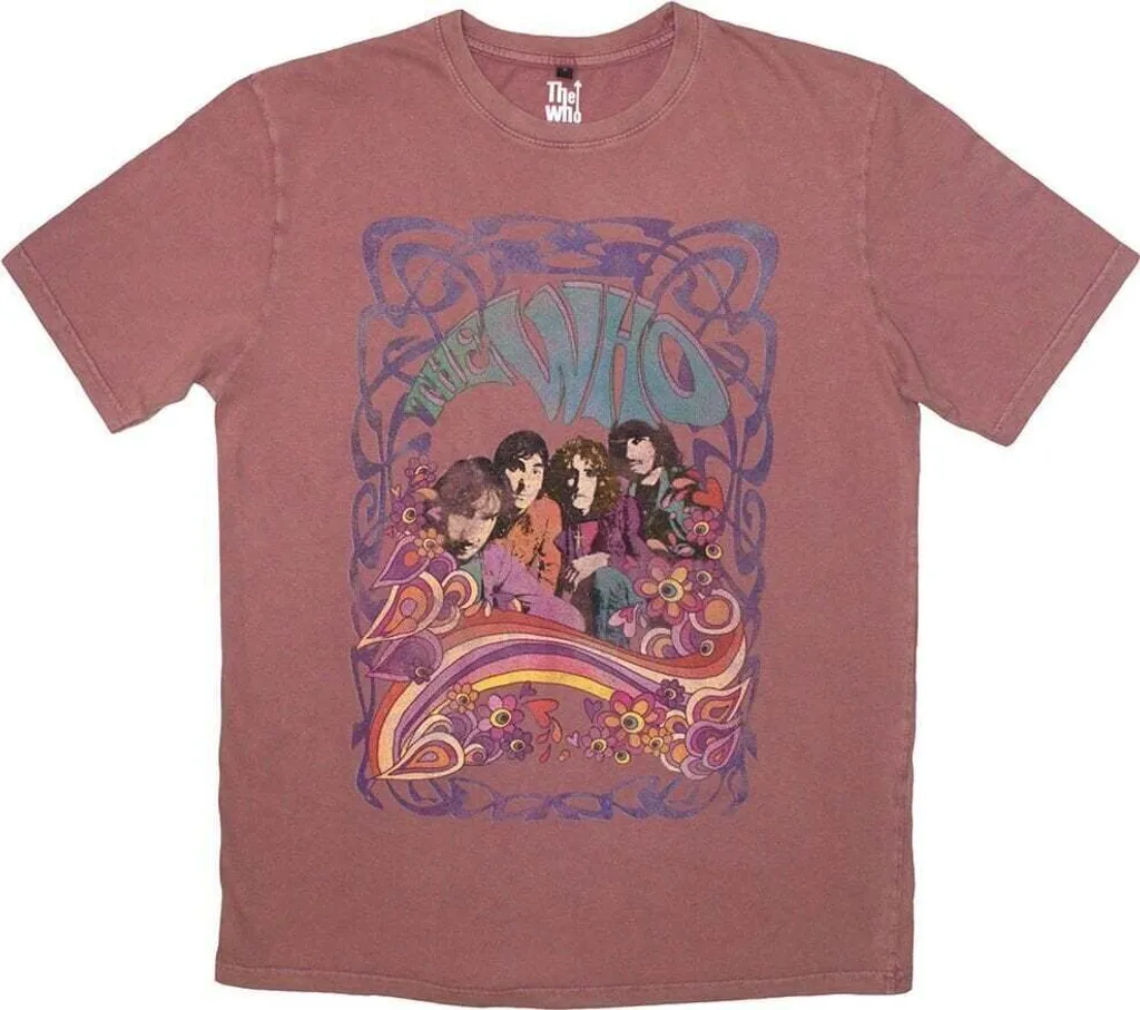 T-shirt Rouge Délavé S - Évitez les Looks Banals avec l'Imprimé Floral