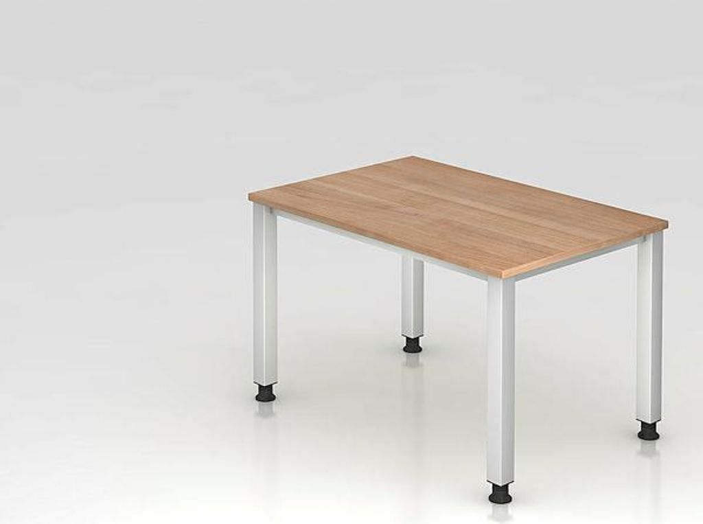 Büro Schreibtisch 120 x 80 cm Modell QS12 N = Nussbaum-graphit
