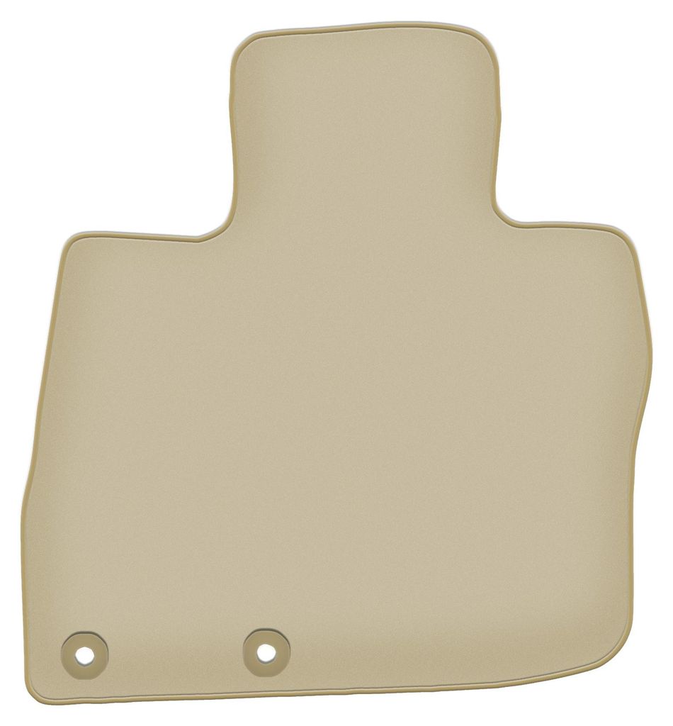 Fahrerfußmatte Velours PREMIUM beige passend für Honda Civic VIII (2006-2012, Schrägheck) – mit Befestigungen – passgenau