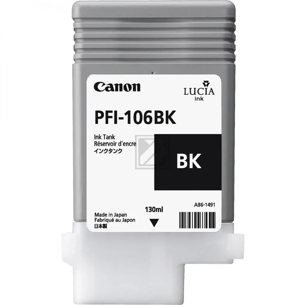 Canon 6621B001 PFI-106BK Nero - Cartuccia Originale 130ml per imagePROGRAF