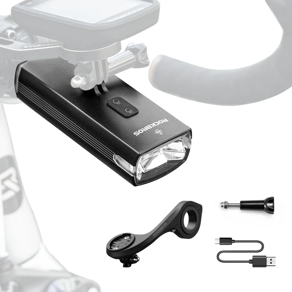 ROCKBROS Éclairage Avant Vélo LED 3000 Lumens Rechargeable USB IPX6