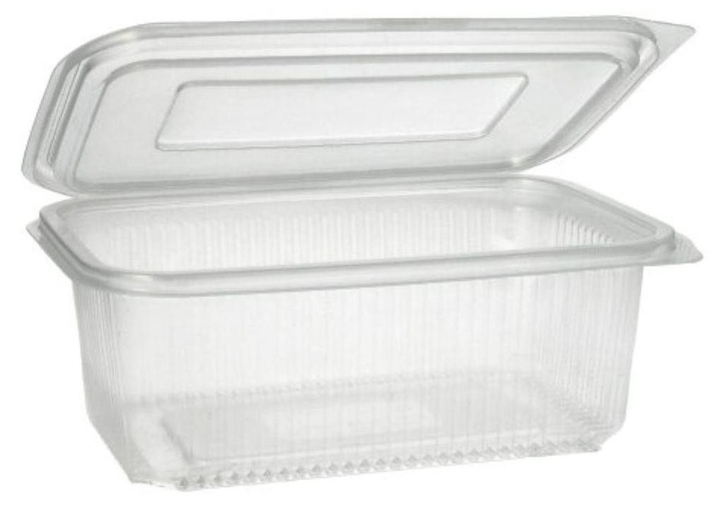 50 Verpackungsbecher mit Klappdeckeln, PP rechteckig 1000 Produktbild 