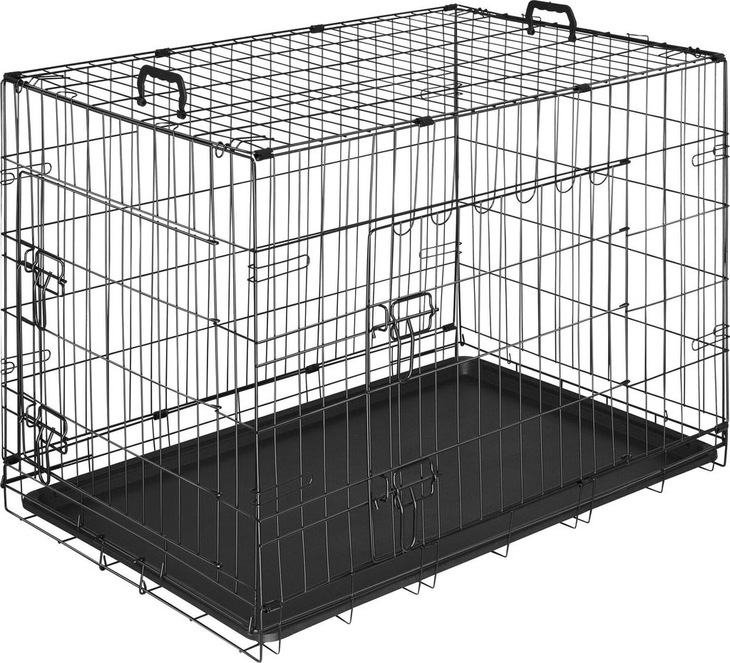 Cage pour chien Luna, pliable, avec 2 portes - 91,5 x 59,5 Image du produit 
