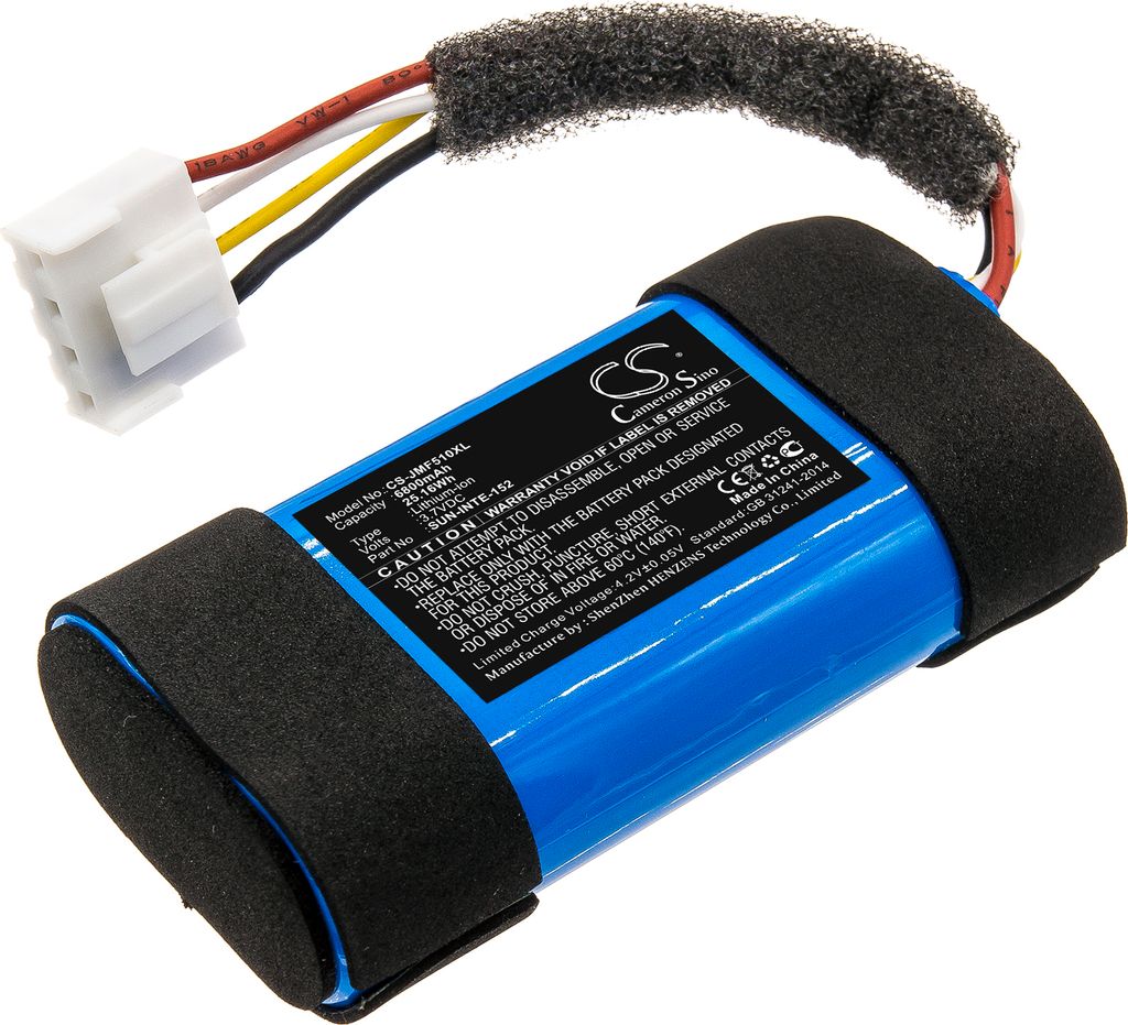 TECHTEK Akku Kompatibel mit [JBL] Flip 5 Eco, Flip 5 Ocean Ersetzt 49-364800-1BAT2-A, für SUN-INTE-152, für SUN-INTE-276