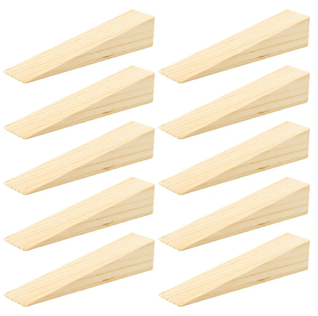Cale de porte bois 15cm antidérapante lot de 10 pour parquet et carrelage