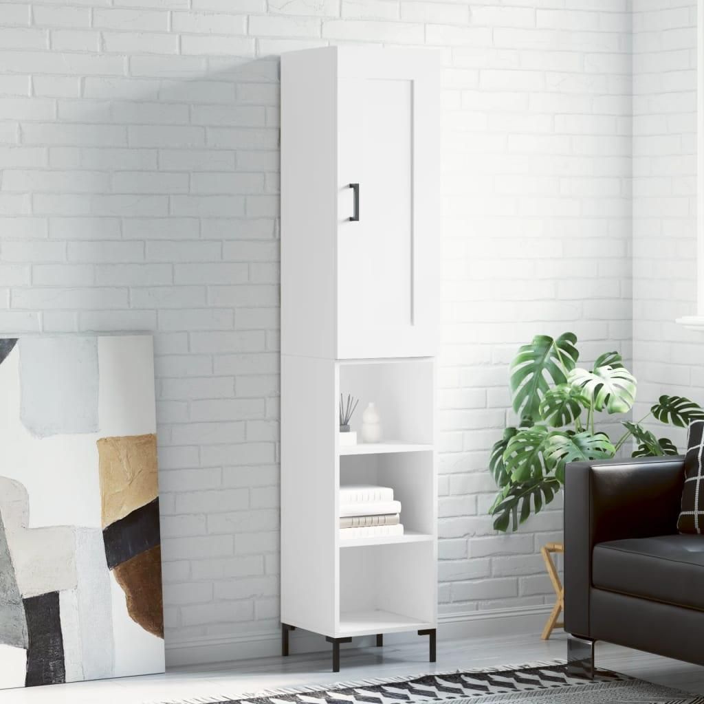 vidaXL Highboard Weiß 34,5x34x180 cm Holzwerkstoff