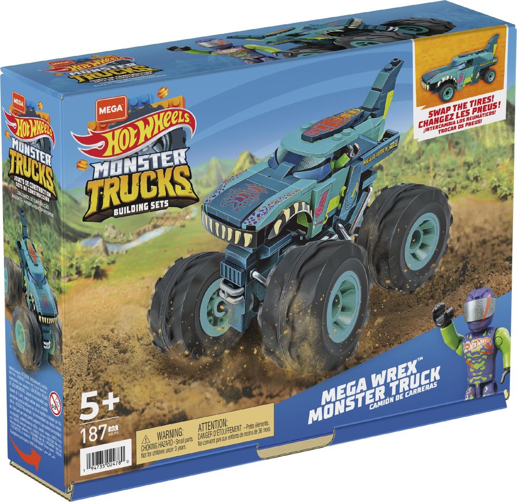 Mega Bloks Monster Trucks Mega Wrex Pojazd do zbudowania Zdjęcie produktu 