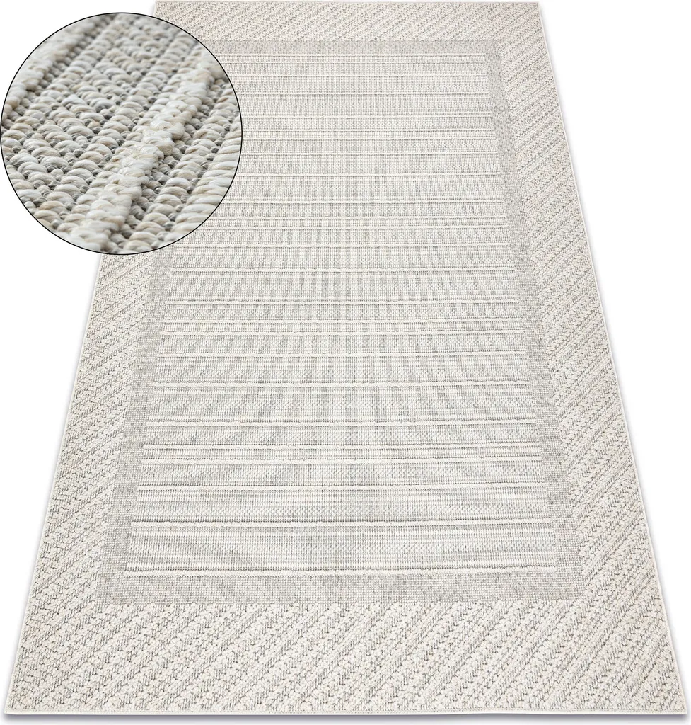 Tapis Bouclé Structuré 240x330 cm - Design BOHO Coloris Gris Anthracite