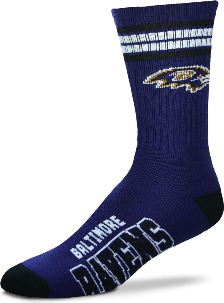 For Bare Feet NFL Socken - Stripe Deuce Baltimore Ravens
