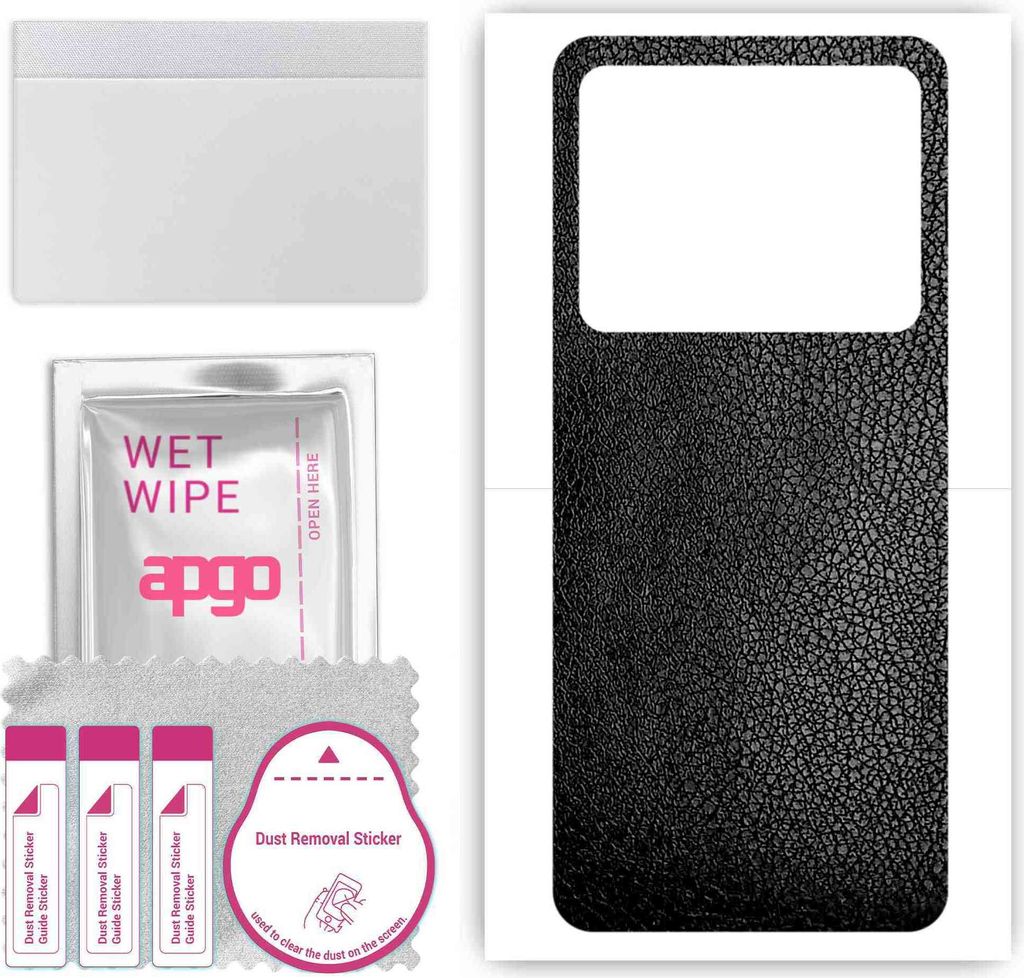 apgo Rückseite Schutzfolie, Skin, kompatibel mit ZTE Nubia Z50 Ultra, Hinten Displayschutzfolie aus Vinylfolie, kratzfest, einfache Montage - Schw...